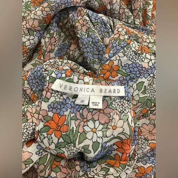 Veronica Beard Floral Silk Chiffon Sleeveless Maxi Dress. Like New. Size:00 - Picture 13 of 15